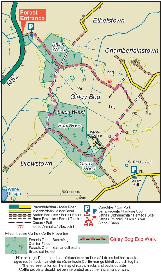 Girley Bog Map, Kells, Meath MCC