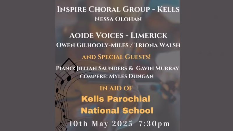 Welcome to Voices Unite! in aid of Kells Parochial National School with Inspire Choral Group, Aoide Voices - Limerick with special guests!